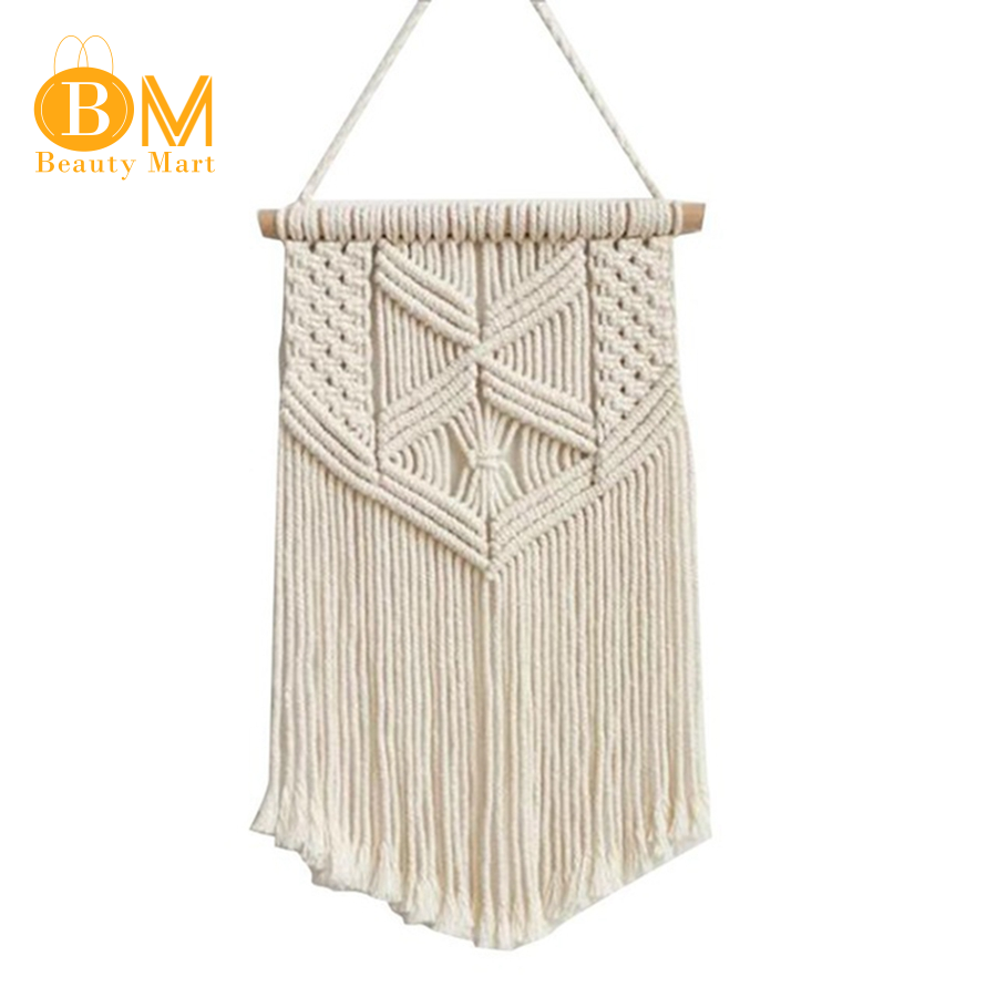 Ready Stock Nordic Macrame Woven Tapestry Boho Chic Bohemian Wall Hanging Home Decoration Crafts Cotton Rope Woven Indoor Art Room Decoration B Shopee Indonesia