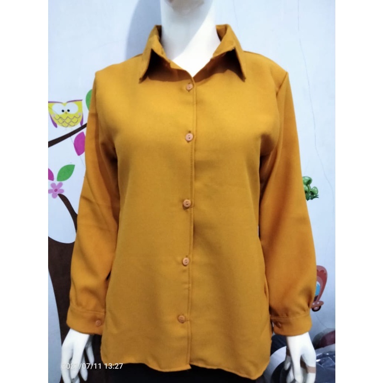 Baju Atasan Blouse Kemeja wanita polos Realpic Bisa COD