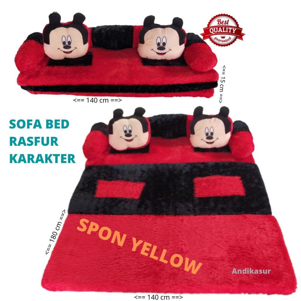 KASUR BUSA SOFA BED KARAKTER BULU RASFUR KURSI TAMU MINIMALIS UNTUK RUANG SANTAI & MOBIL TRAVELING