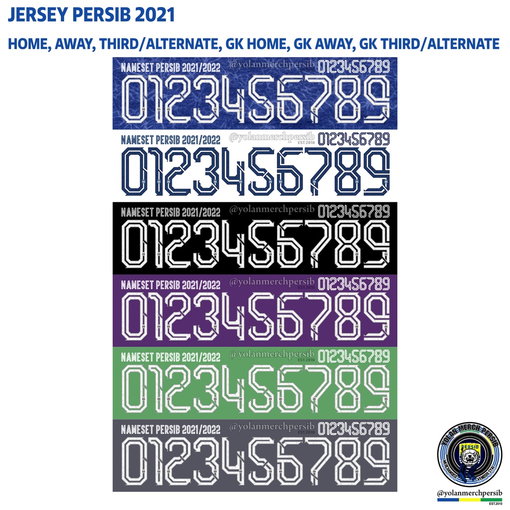 Nameset Jersey Persib 2021/2022