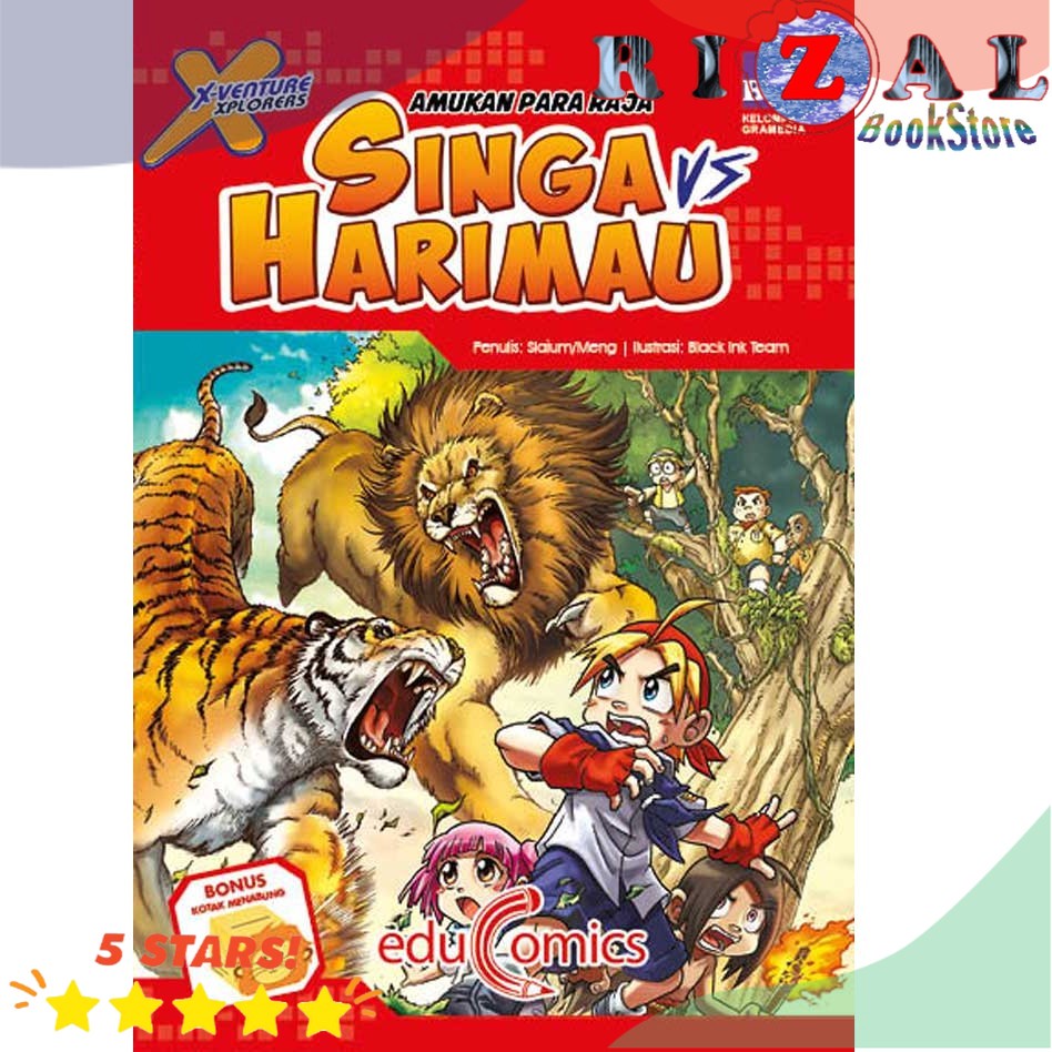 Terlaris BUKU ANAK Educomics XVenture Xplorers : Amukan Para Raja Singa Vs Harimau