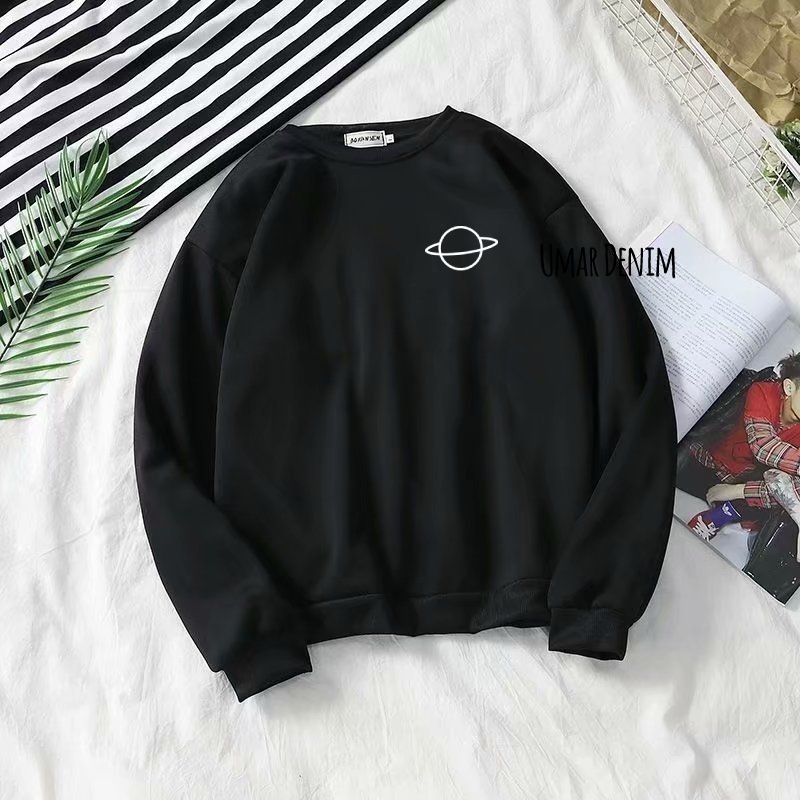 Sweatshirt Saturnus Outwear Anak Tanggung Cewek Bahan Fleece