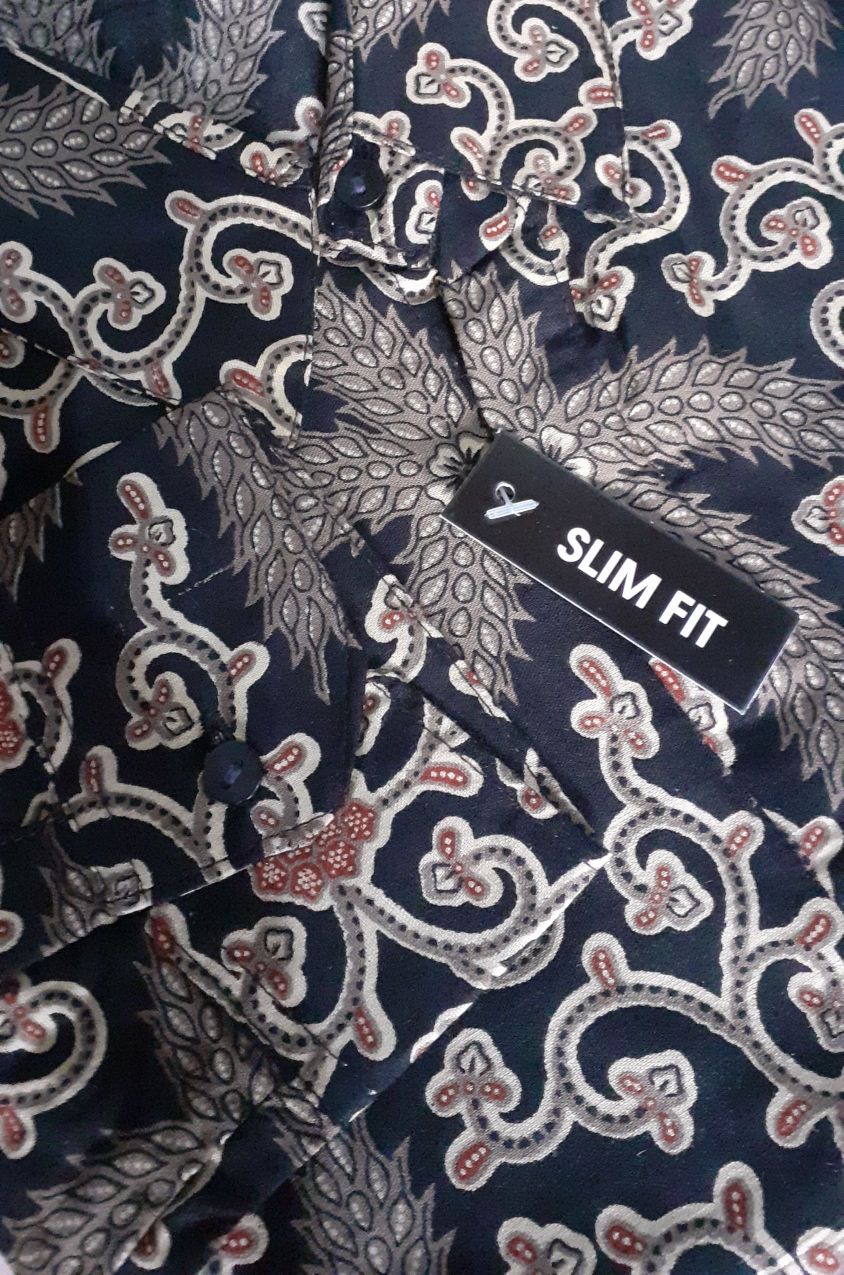 Kemeja Batik Pria Lengan Panjang Slim Fit Batik Pria Lengan Panjang Modern