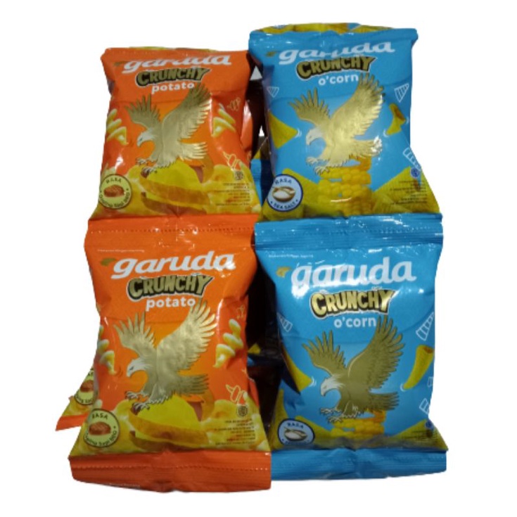 

Garuda O'Corn Sea Salt 20gr Renteng / Garuda Potato Daging Sapi BBQ 13gr Renceng (Isi 10sachet @20gr / 13gr) Ocorn Crunchy Crunch