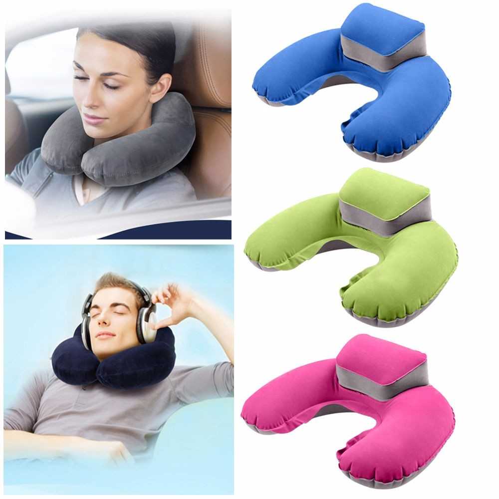 COD Bantal Leher Mobil Dewasa Anak Bantal Traveling Leher Tiup Travl Travelling Neck Pillow E39