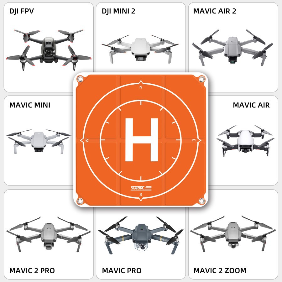 Startrc Foldable Portable Waterproof Square Landing Pad for DJI Drone