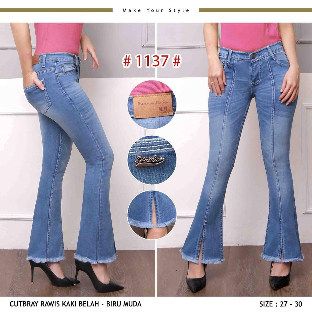 Celana Jeans Wanita Cutbray Tulang Rawis 27 28 29 30 31 32 33 34 Bisa Bayar Ditempat(COD)