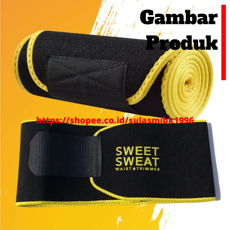 Sabuk Pelangsing Korset Pengecil Perut Sweet Sweat Waist Trimmer Belt Korset Pembakar Lemak