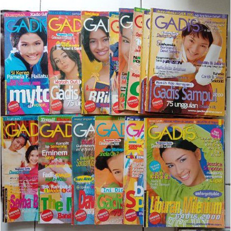 Majalah GADIS Edisi tahun 2000 majalah Bekas majalah koleksi majalah Jadul