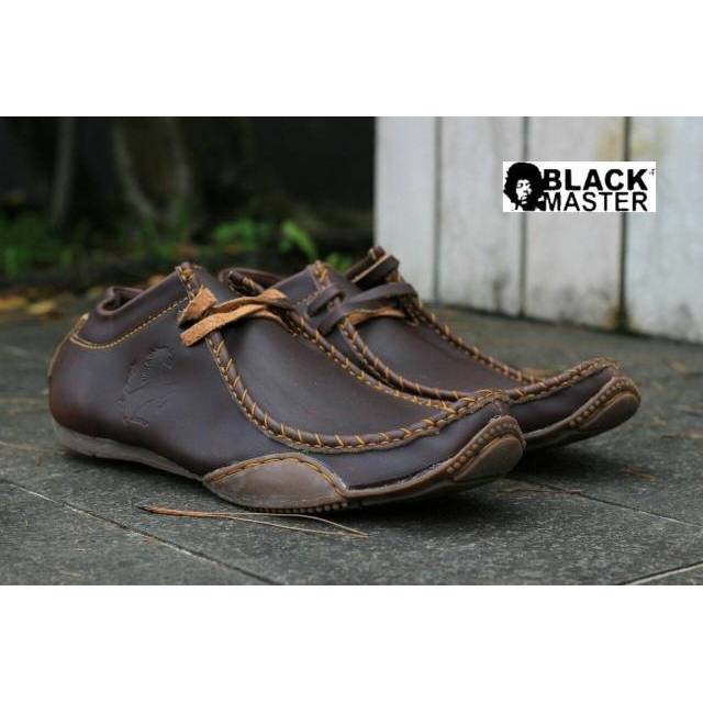 Sepatu Casual Pria Murah Sepatu pria kulit, Sepatu santai kulit murah Black master Footwear leather