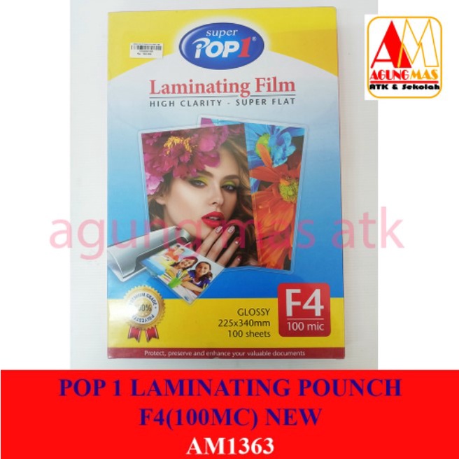 

POP 1 LAMINATING POUNCH F4 (100MC) NEW