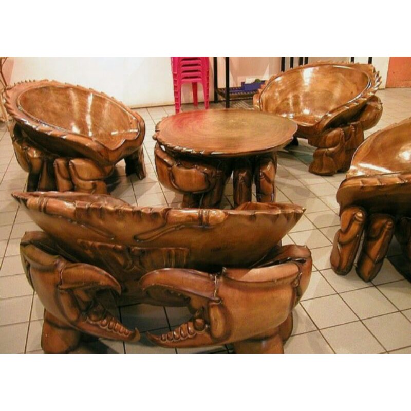 kursi kepiting/ kursi antik/ kursi kepiting solid/ kursi kepiting jepara/ kursi seni antik super