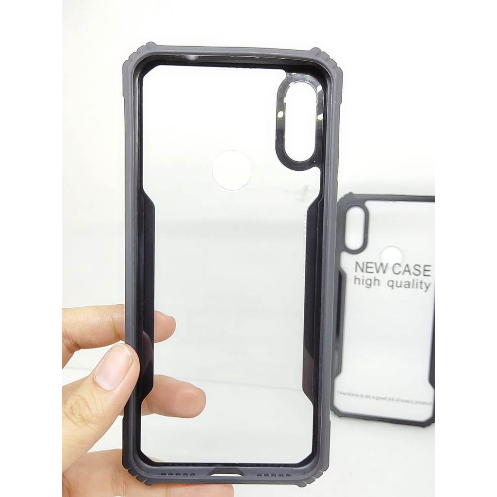 Anti Shocking Redmi Note 7 6.3 Inch Hardcase Fusion List Hitam Acrylic Case