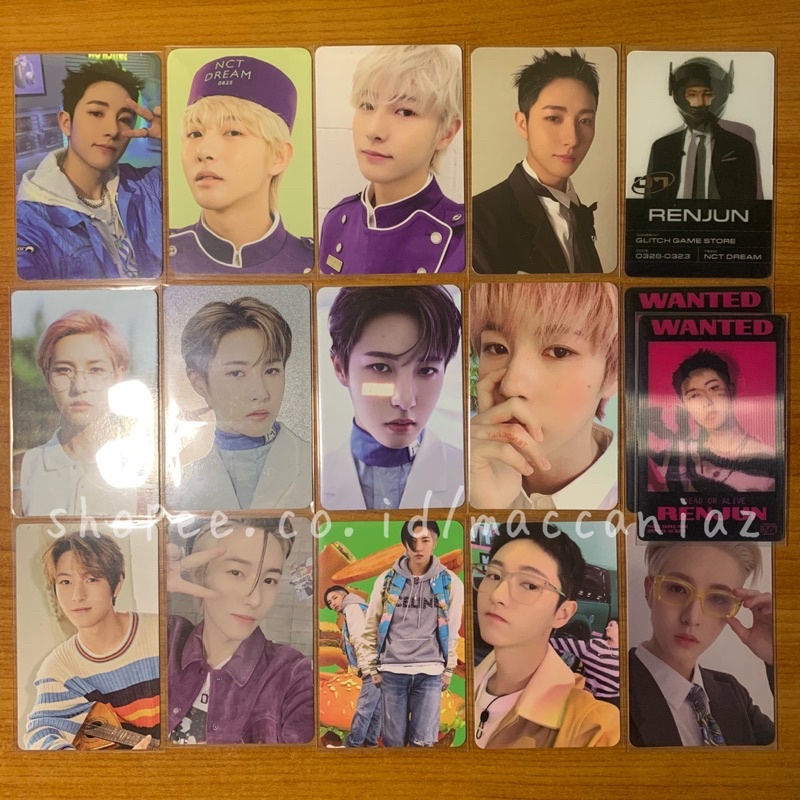 PHOTOCARD PC RENJUN JEWEL LENTI SCRATCH TRADING CARD GLITCH MODE 2ND B KEYCARD BENE KTOWN SG22 DAD V