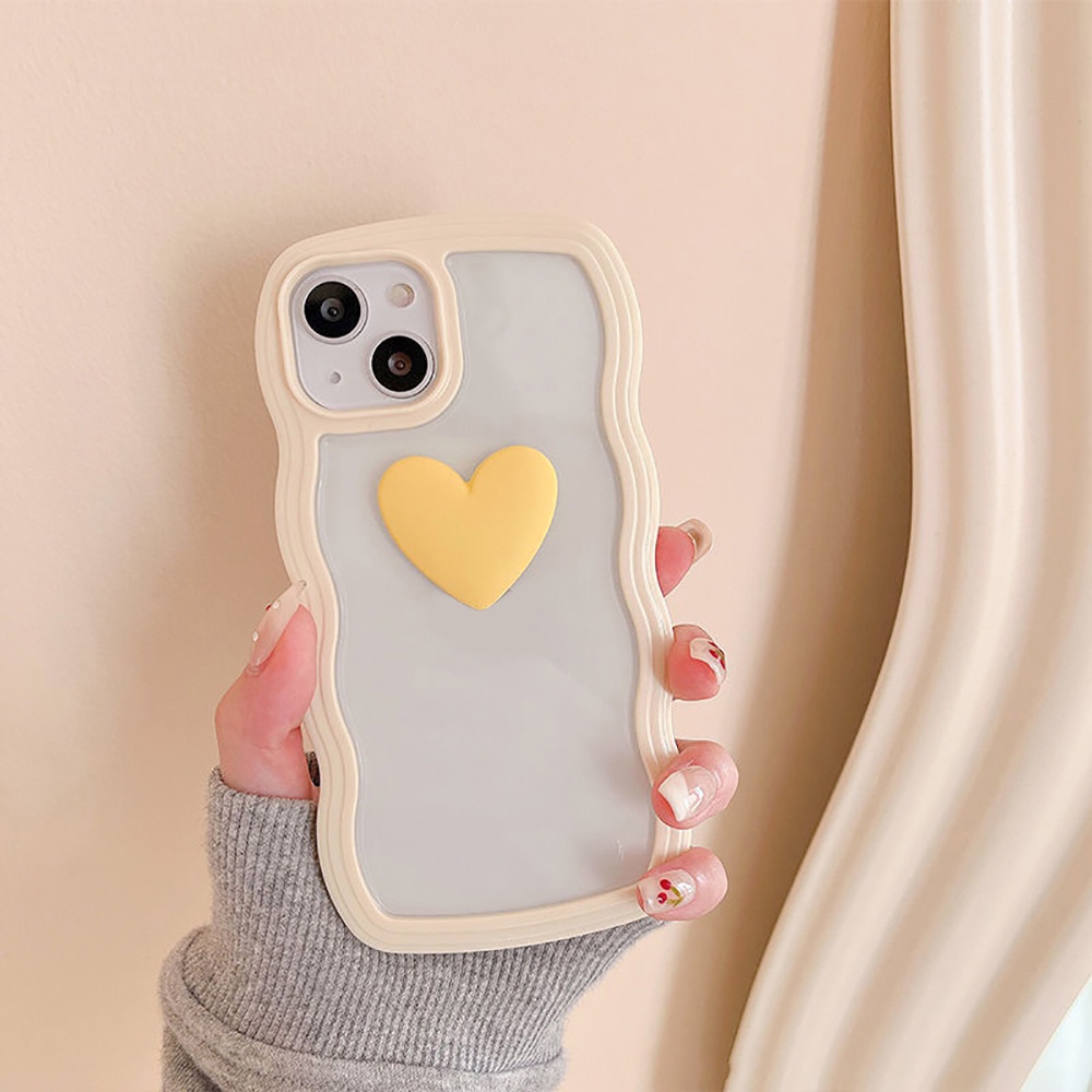 Soft Case TPU Motif Hati 3D Warna Permen Untuk iPhone 11 13 12 14 Pro X XS XR 8 7 6 Plus