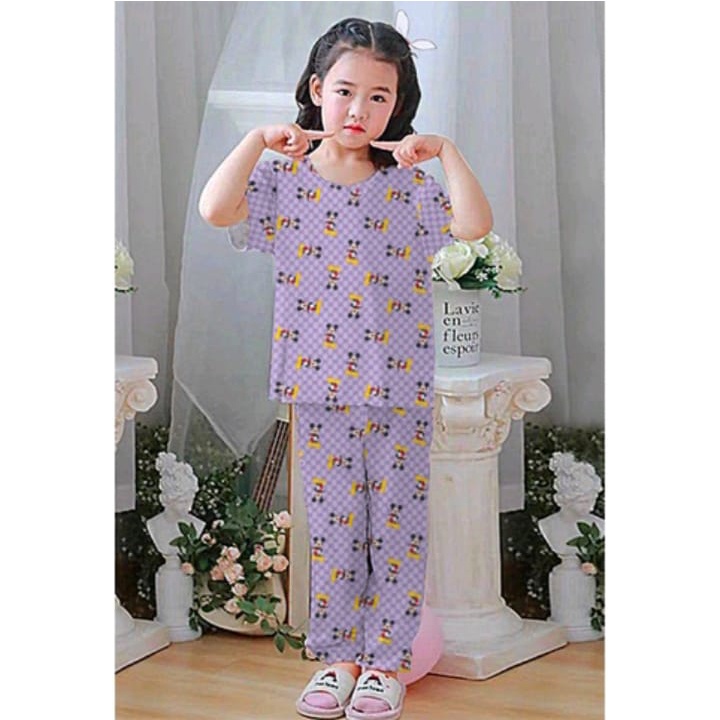 VF - Setelan baju playful colour anak print cp / setelan anak cp unisex 3-8 tahun