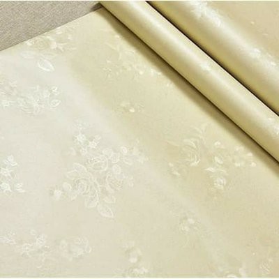 Wallpaper Sticker Dinding Premium Bunga Krem Ukuran Panjang 10Meter x Lebar 45CM
