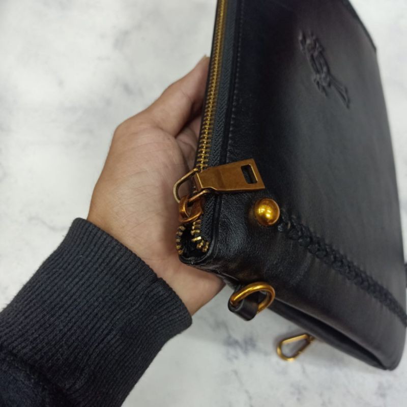 Clutch Polo Tas Tangan Handbag Kulit Asli Import