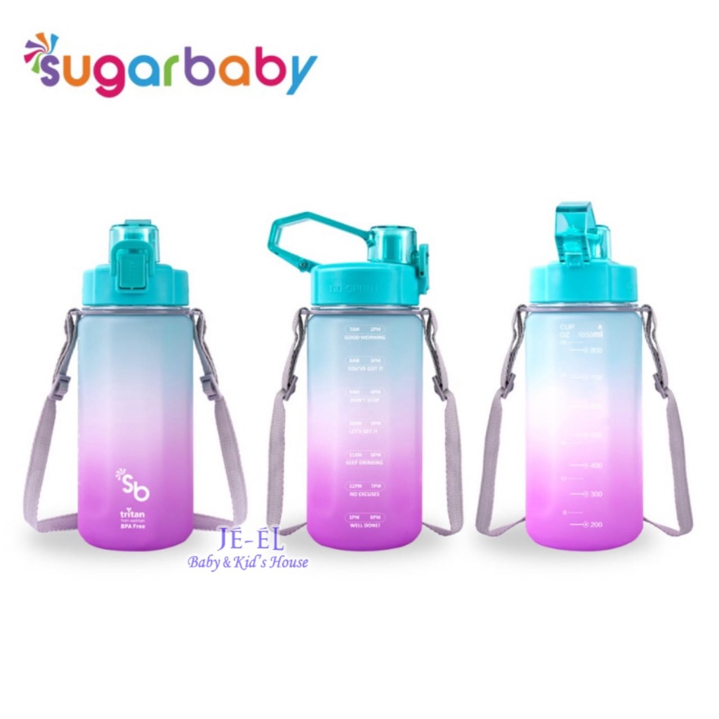 Sugar baby tritan fit botol 2 in 1 Rainbow 1050 ml  / Botol Minum Sugar Baby