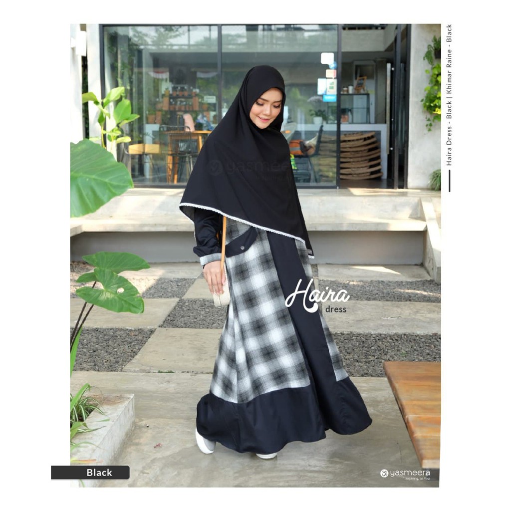 Gamis Casual untuk kuliah atau kerja Haira Dress Brand Original Yasmeera