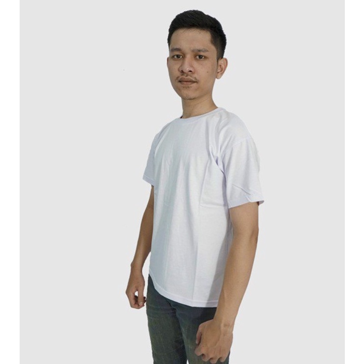 Kaos Polos Putih Oblong