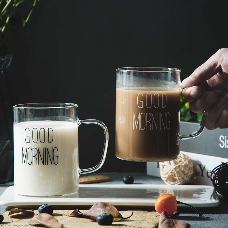 Mug Kopi Gelas Besar Gelas Es Good Morning 400ml