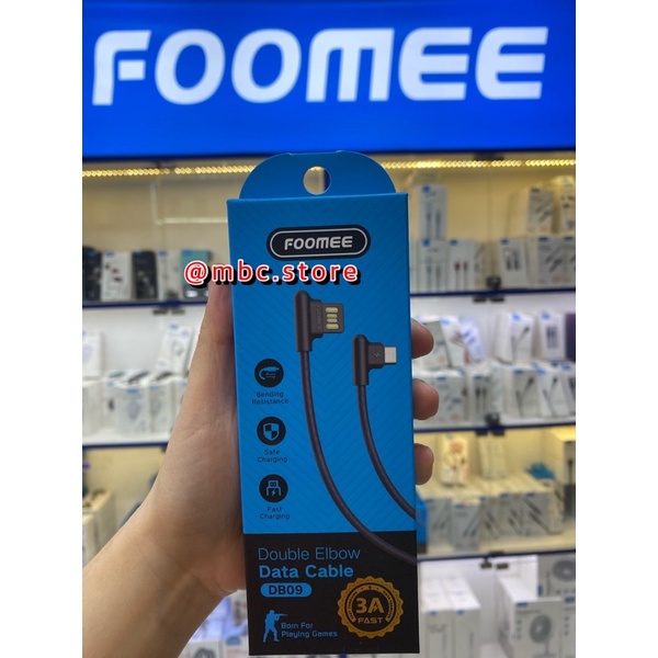 Ready Stock  Foomee DB09 Elbow Data Cable Type-C / Data Cable