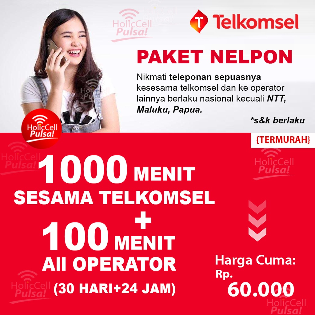 PAKET NELPON TELKOMSEL 1100 MENIT - WAJIB BACA DESKRIPSI PRODUK