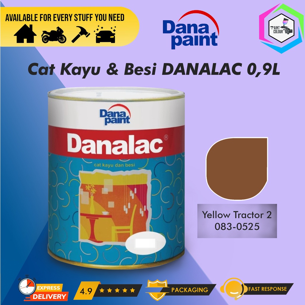 Cat kayu Dan Besi DANALAC Yellow Tractor 2 083 - 0525