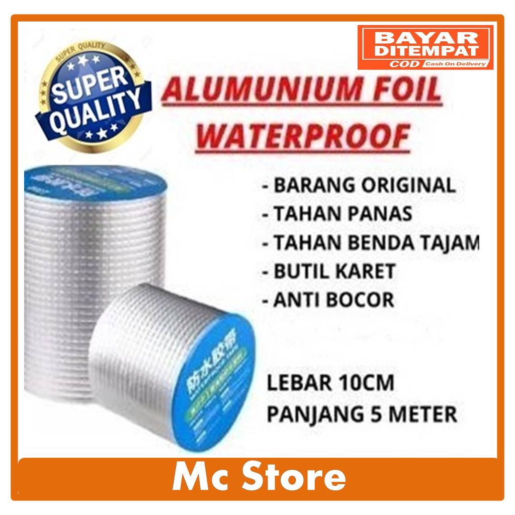 Lakban Anti Bocor Lem Anti Air alumunium Foil Butyl Waterproof Tape
