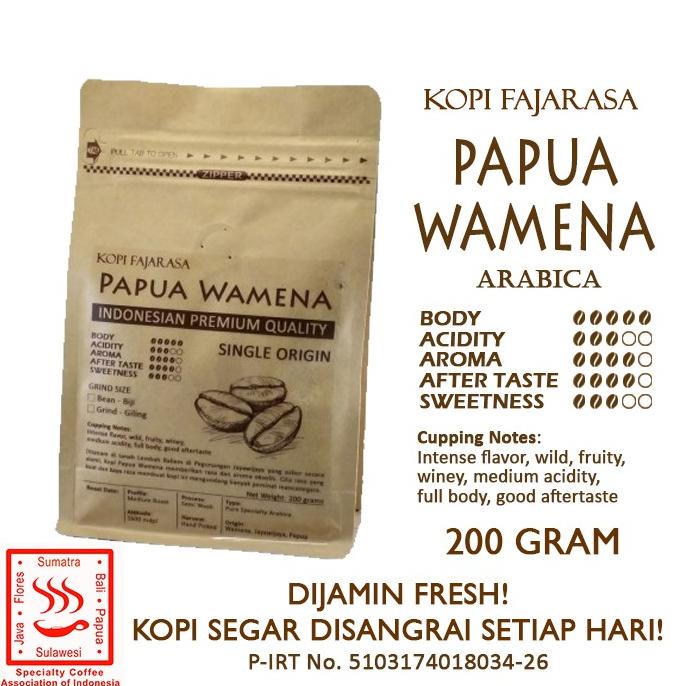 

[ COD ] Kopi Fajarasa Papua Wamena Biji Kopi Arabica 200 gram TERMURAH Kode 388