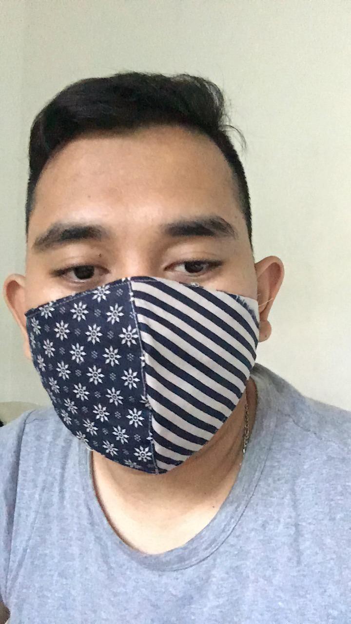 Masker Kain 2ply Motif Cowok
