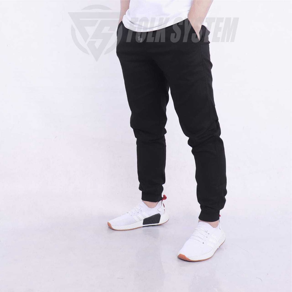 Celana Panjang Chino Jogger Pria Polos original Folksystem