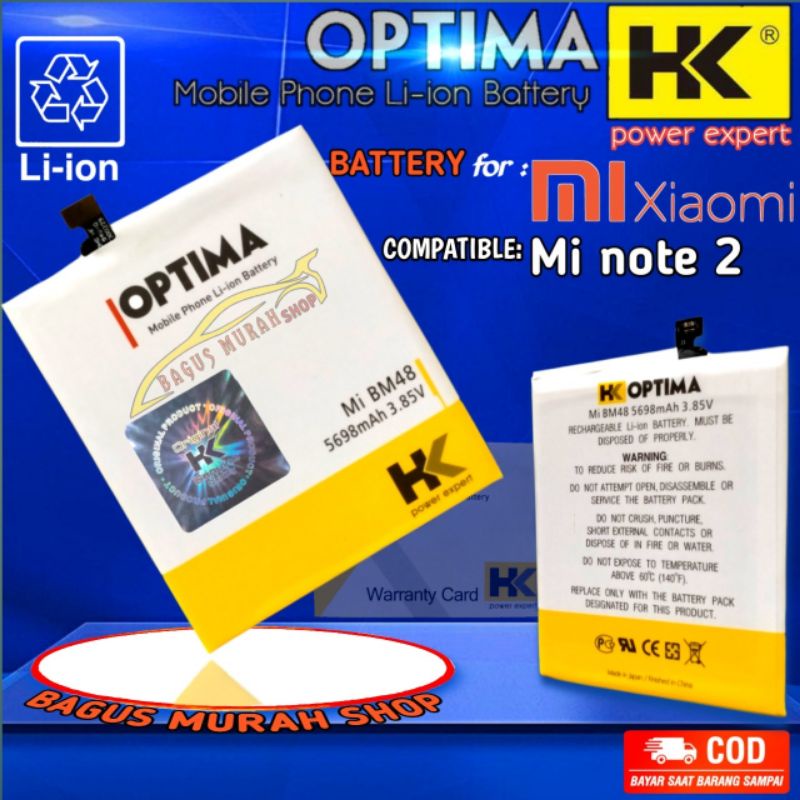 Battery Baterai BM48 Mi note2 BM 48 Batre Batrai handphone Mi Note 2 BM-48 Double power