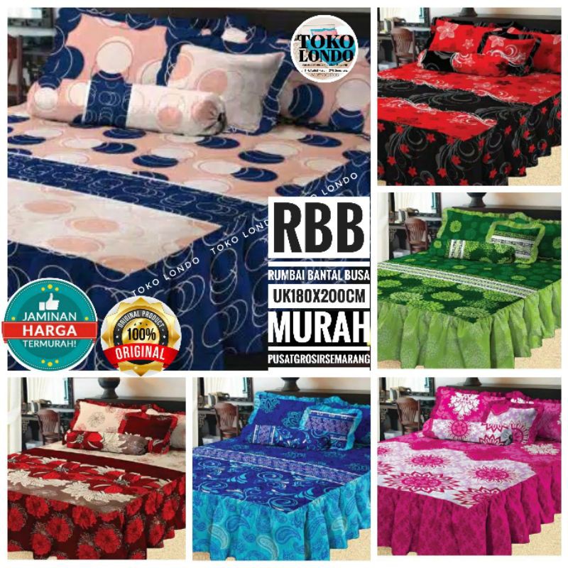 RBB LADY ROSE Sprei Rumbai Bantal Busa Lady Rose King Size uk 180 180x200 cm Sprei Wedding Sprei Rumbai nikahan Aspen Astonia Corolado Iris Hilda Tiara Teva Topaz Stevi