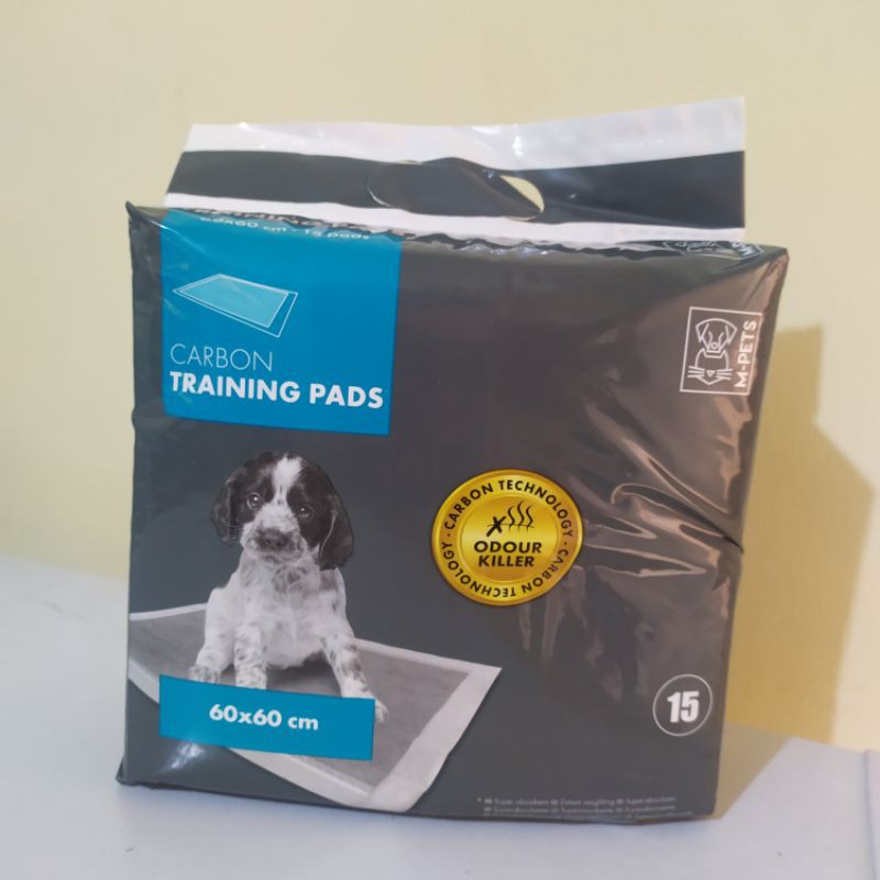 Mpets carbon training pad 60x60 cm isi 15 lembar alas pipis anjing