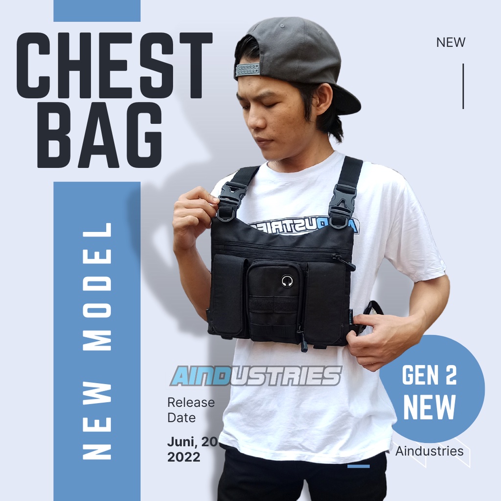Tas Rompi Dada Setengah Badan CHEST BAG 2 in 1 Original A Industries
