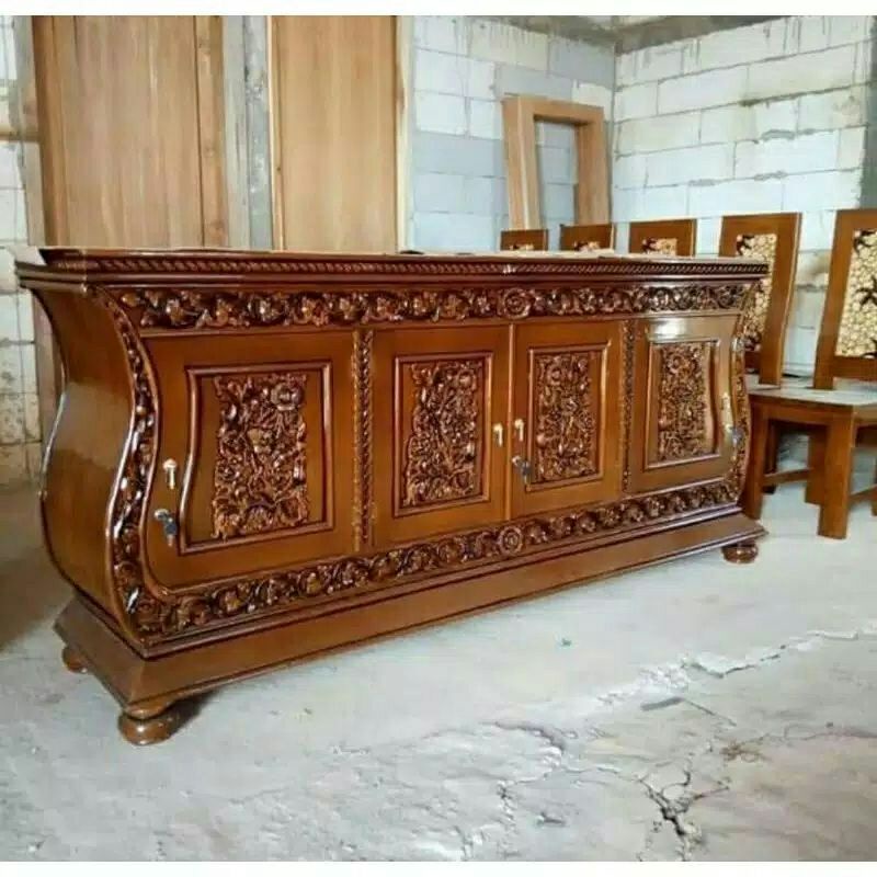 (FREE GIFT)BOFET PERAHU JEPARA BOFET BIOLA KAYU JATI