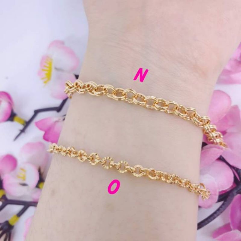 Gelang polos rantai lapis mas uk16-18Cm GRX-37