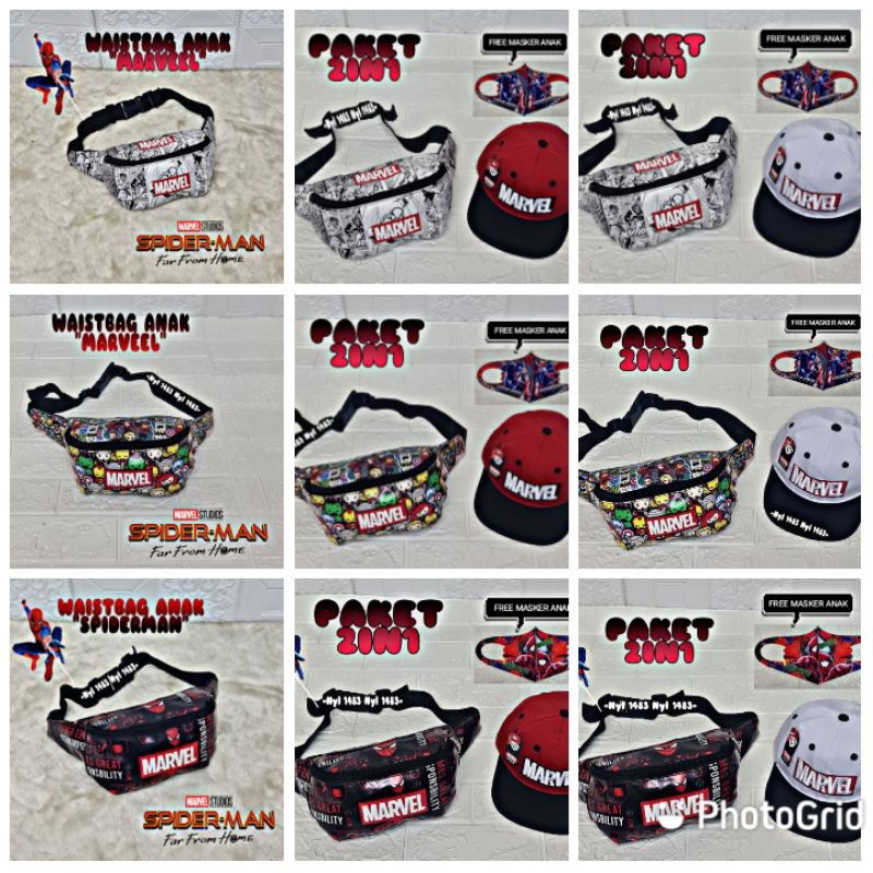 Tas Pinggang Anak Laki - Laki Marvel Spiderman