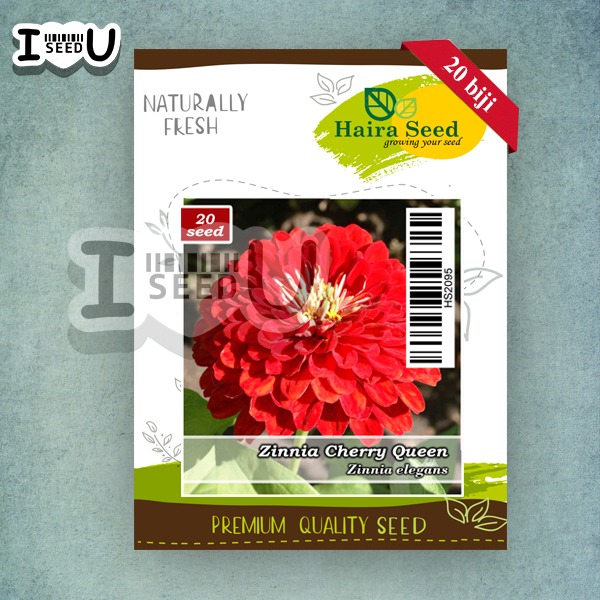 Haira Seed Bibit-Biji Bunga Zinnia Cherry Queen