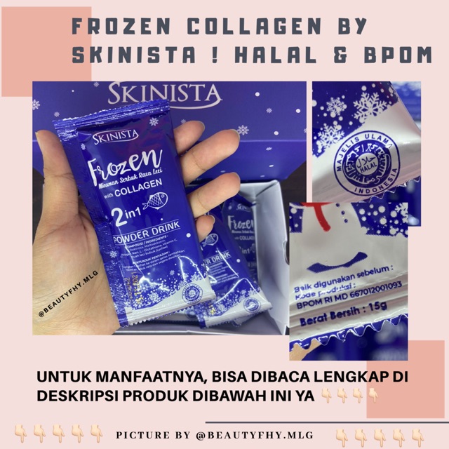 ❤️BEAUTYFHY❤️ ORIGINAL BPOM FROZEN COLLAGEN 2 in 1 SKINISTA Minuman kesehatan tubuh