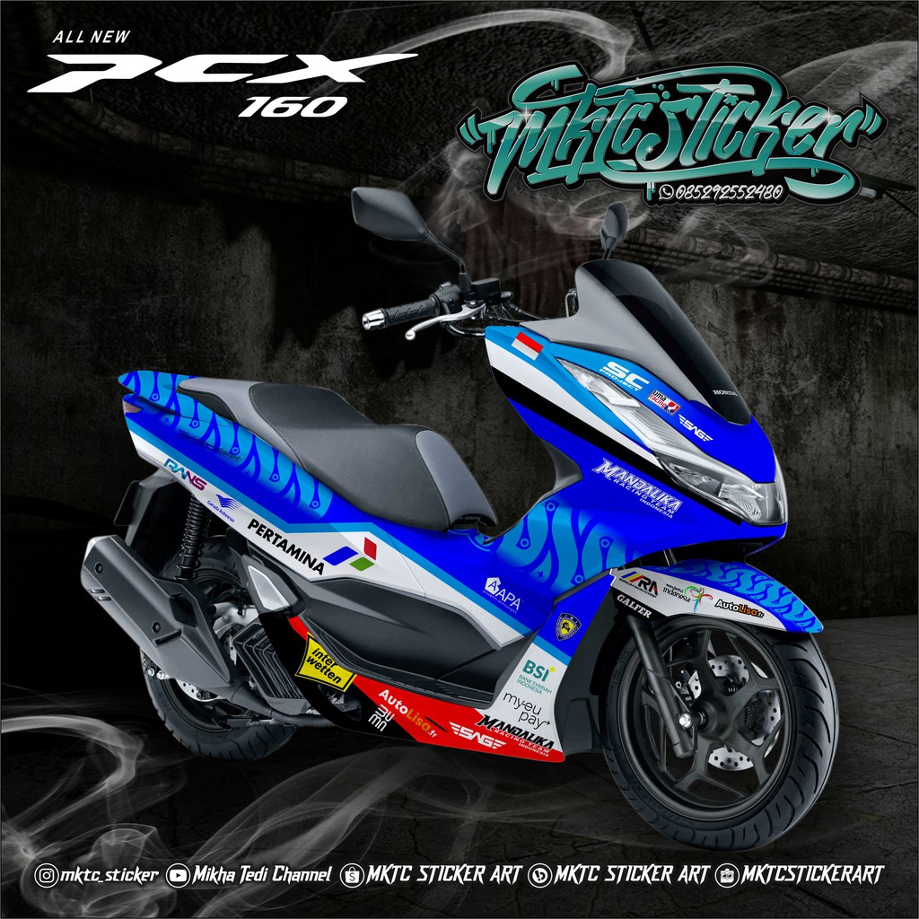 DECAL STICKER PCX 160 LIVERY MOTO GP PERTAMINA MANDALIKA RACING TEAM