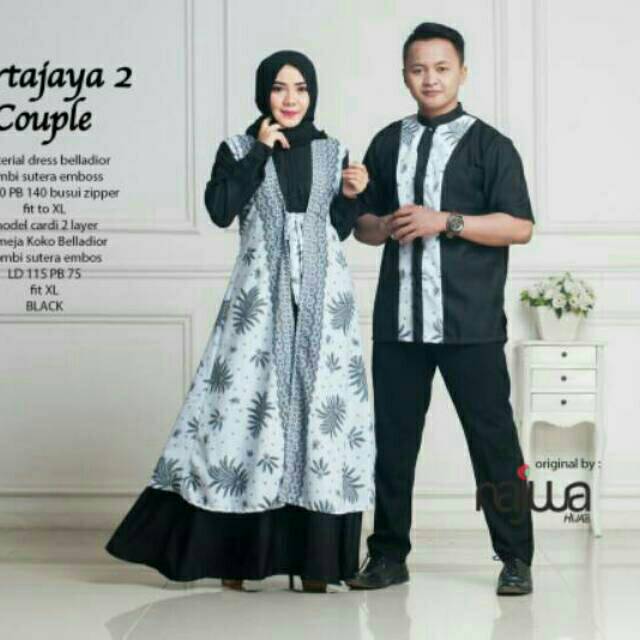 Gamis Batik Couple  Suami  Istri  Kertajaya Belladior sutra 