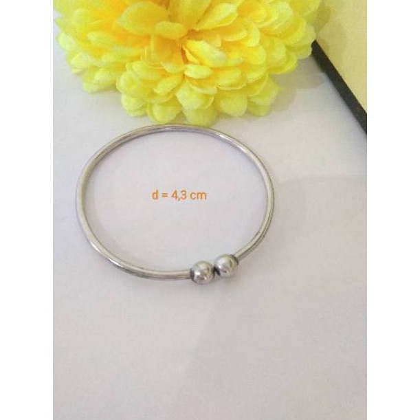 Gelang Monel Bayi Anak Dewasa Anti Karat Baja Putih Stainles Stell