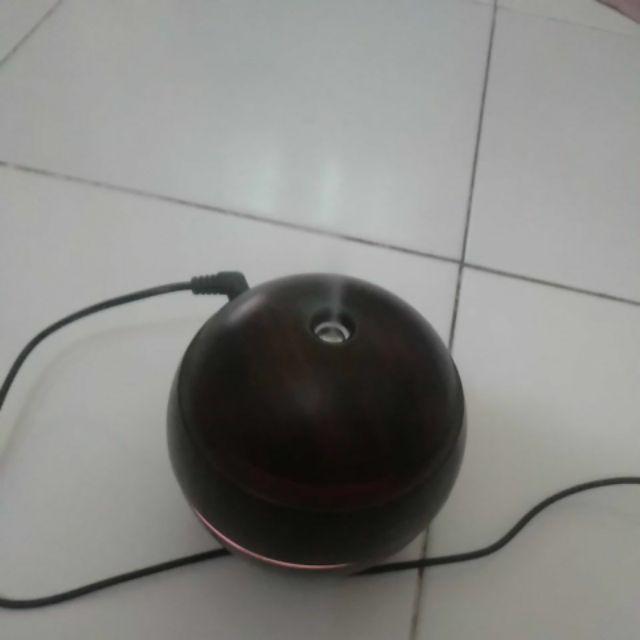 (free Essential Oil) Diffuser Air Humidifier Pewangi Ruangan - Motif Kayu Lubang Samping