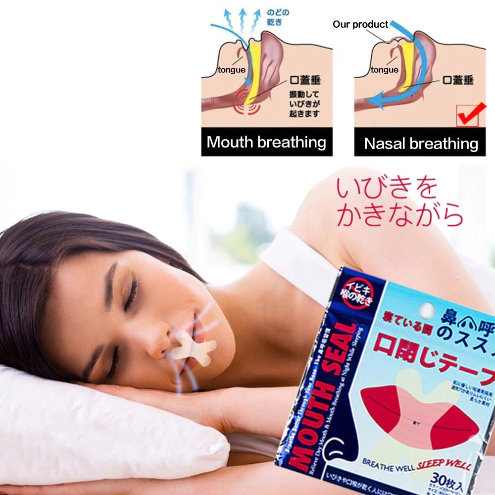 Snoredoc Mouth Tape Mouth Seal Strip Mulut Anti Ngorok Anti Dengkur Snore Stopper 30 Pieces