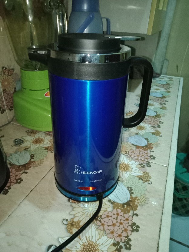 Heenoor Teko Listrik/mug Pemanas Air Stainless Steel 304 Tahan Panas Pembuat Kopi Teh Hn-28 2l