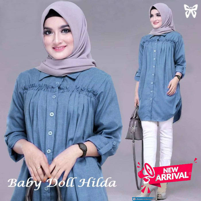 Import Terbaik Wiza Tunik Atasan Wanita Terbaru 2021 / Atasan Tun GC918 Tunik Babydoll Hilda - Bir