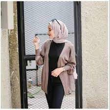 CARDIGAN RAJUT SALUR LENGAN BALON PREMIUM